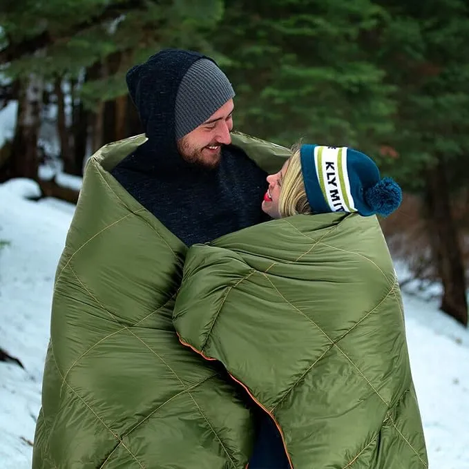 Down Camping Blanket - Camp Blanket, Lightweight, Packable, Puffy, Wearable, Water Resistant, Backpacking Quilt for Outdoor Camping, Travel and Hiking