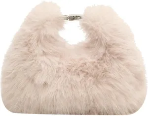Faux Fur Crossbody Bags for Women Fluffy Shoulder Bag Fuzzy Purses Small Totes Handbag Cute Winter Satchel