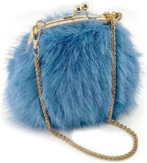 Faux Fur Evening Handbags Fuzzy Satchel Style Purse Fashion Clutch Handbag Shoulder Vintage Bags for Women