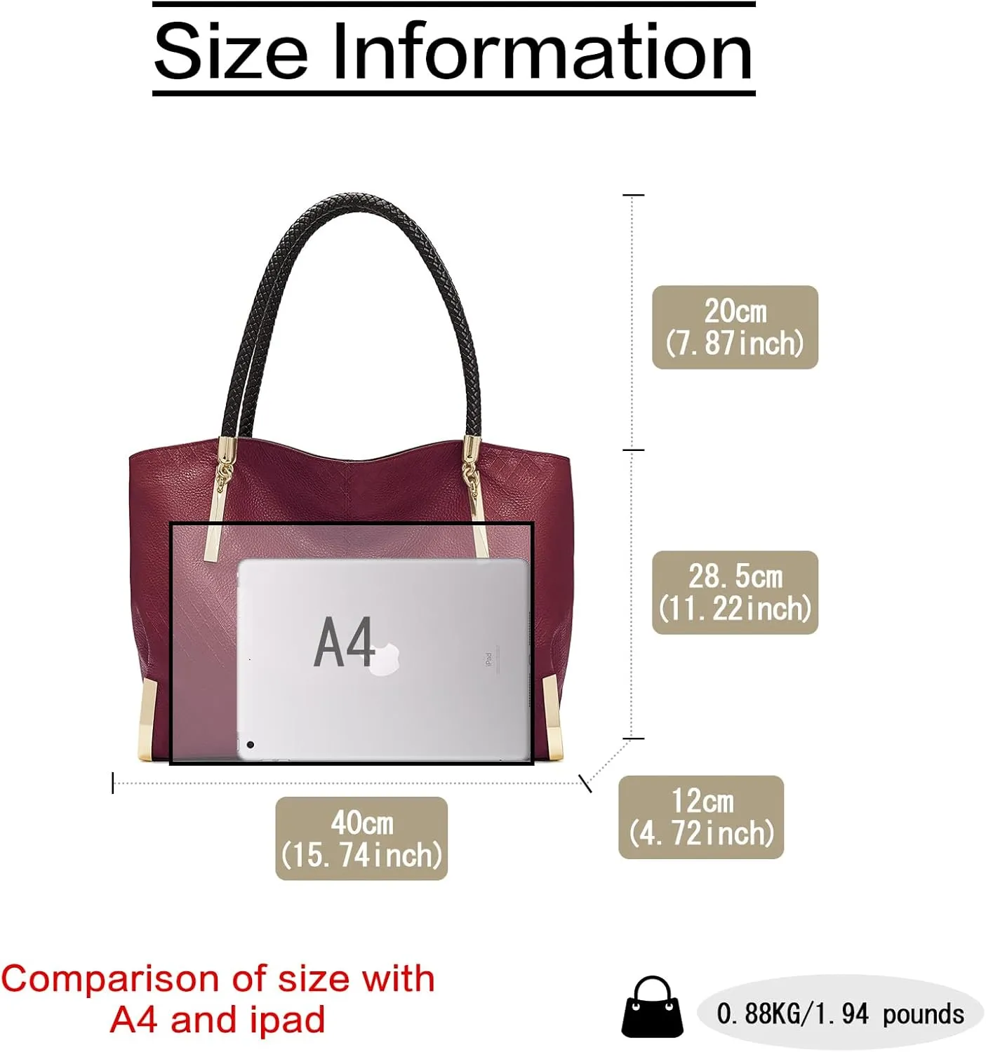 FOXLOVER Large Capacity Tote Handbags for Women, Women's Top-handle Bags Fashion Shoulder Bags Purses Minimalist design