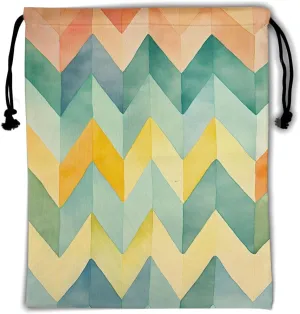 Geometric Grip Bags for Gymnastics - Stripes Drawstring Pouch Bag Waves Art String Bag for Gym Sports Storage