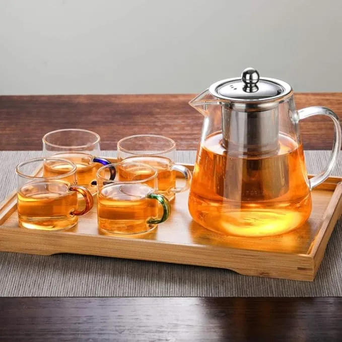 Glass Tea Pot (Free Gloves)