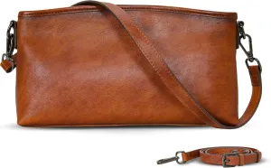HESHE Genuine Soft Leather Purses for Women Designer Shoulder Handbags with Pockets Crossbody Purse Work Bag