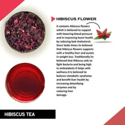 Hibiscus Flower Tea - Helps with Iron Source, Clots & Heart Health