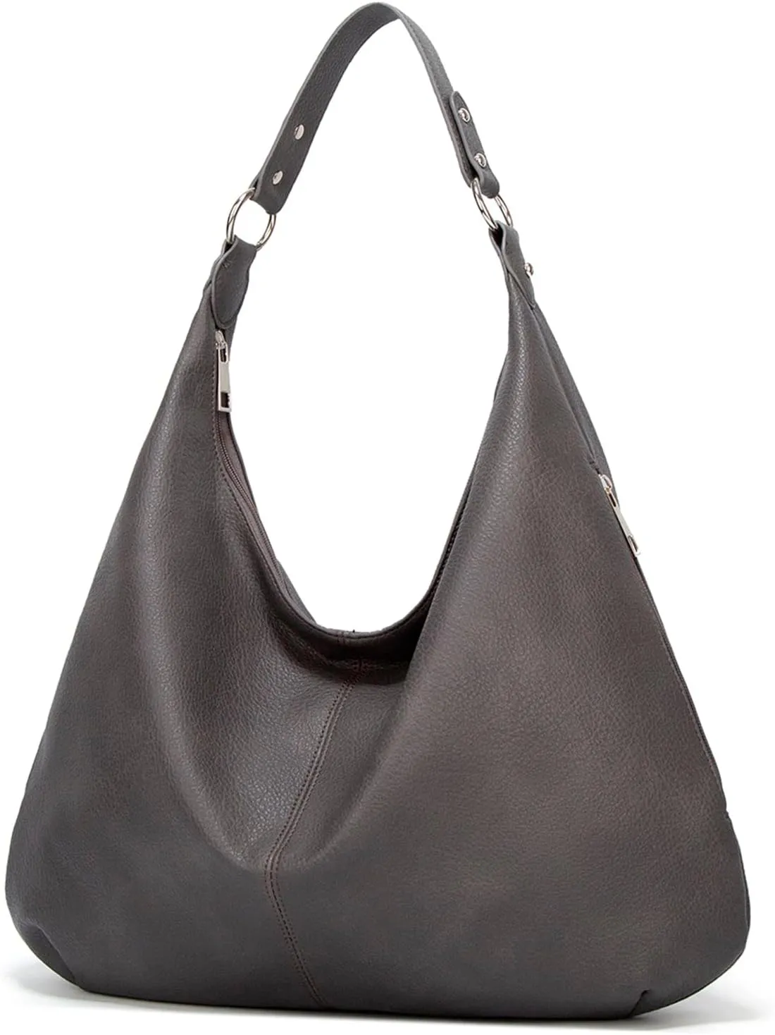 Hobo Bags for Women Soft PU Leather Slouchy Bag Shoulder Purse with Zipper