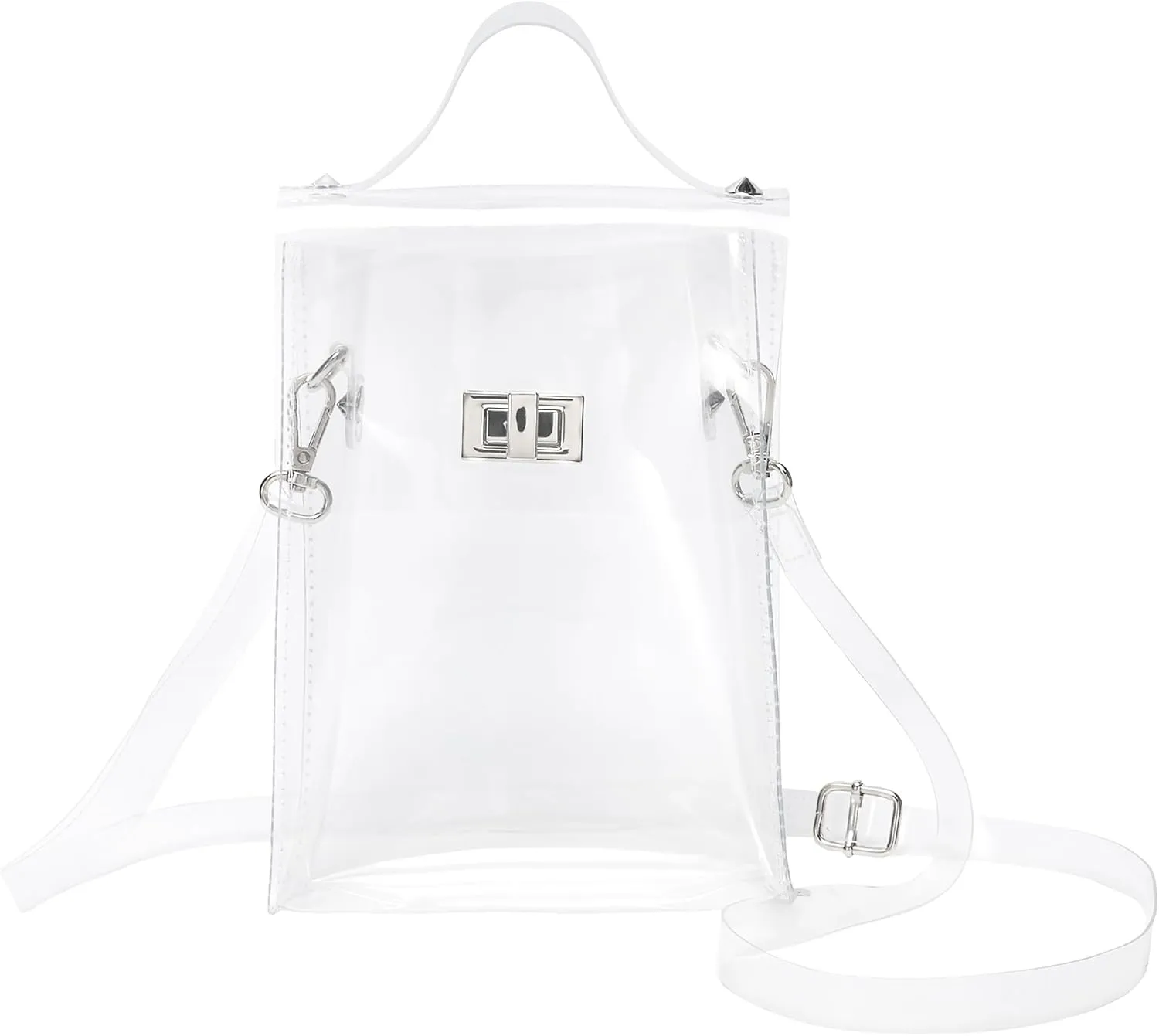INICAT Clear Small Crossbody Bags Stadium Approved Cell Phone Jelly Purse Shoulder Bag For Women