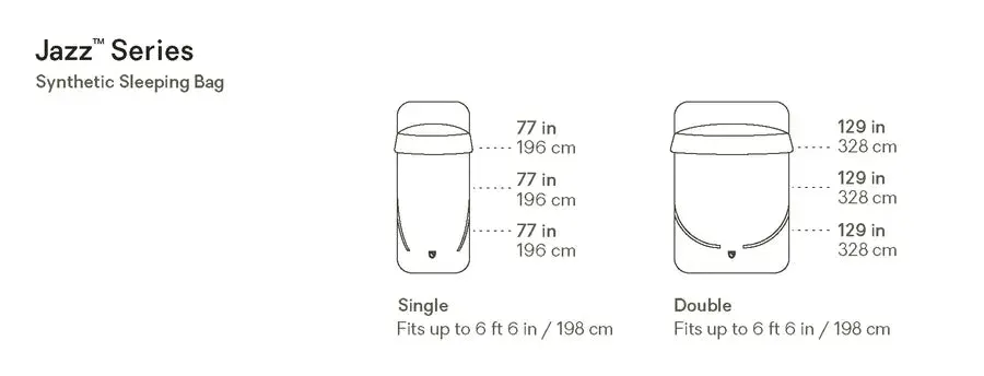 Jazz™ Synthetic Sleeping Bag - Double (32F / 0C)