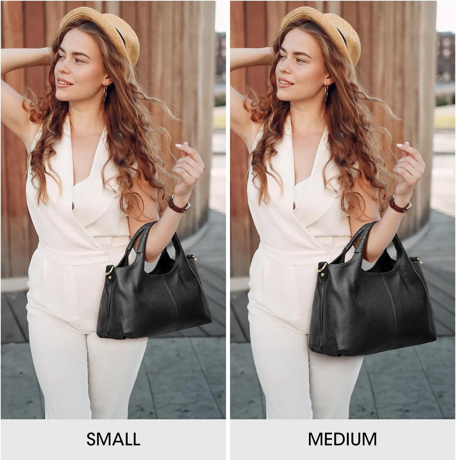 Kattee Leather Purses and Handbags for Women, Small Medium Crossbody Bags Trendy, Soft Shoulder Satchel Bags
