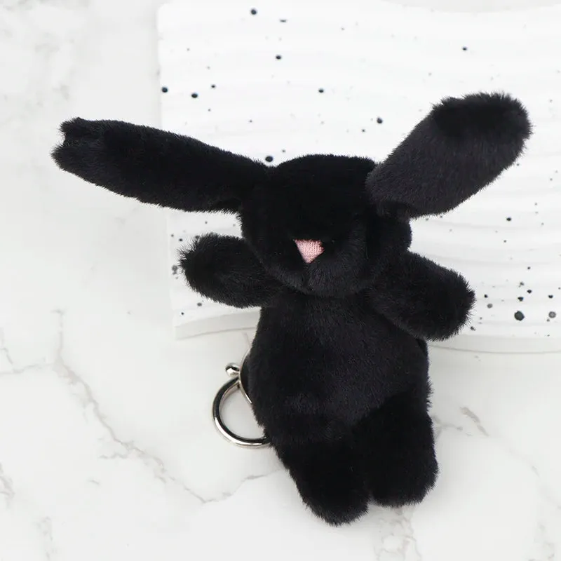 Kawaii Bunny Plush Keychain 🐇✨ Cute Soft Rabbit Doll for Bags & Gifts!