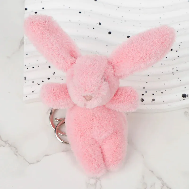 Kawaii Bunny Plush Keychain 🐇✨ Cute Soft Rabbit Doll for Bags & Gifts!