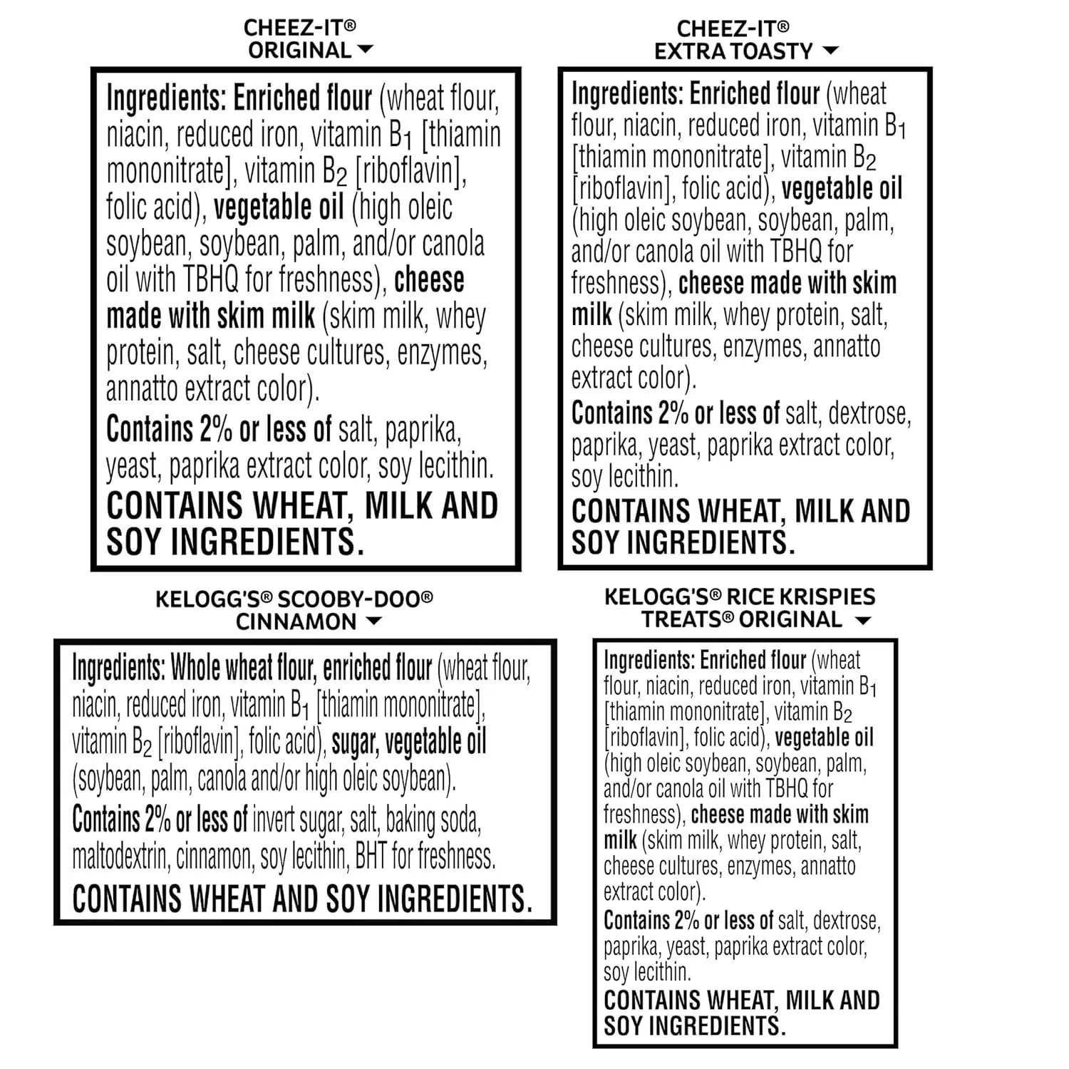 Kellogg's Cheez-It, Rice Krispies Treats & Scooby-Doo, Lunch Snacks, Bulk Variety Pack (42 Count)