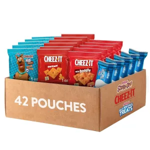 Kellogg's Cheez-It, Rice Krispies Treats & Scooby-Doo, Lunch Snacks, Bulk Variety Pack (42 Count)