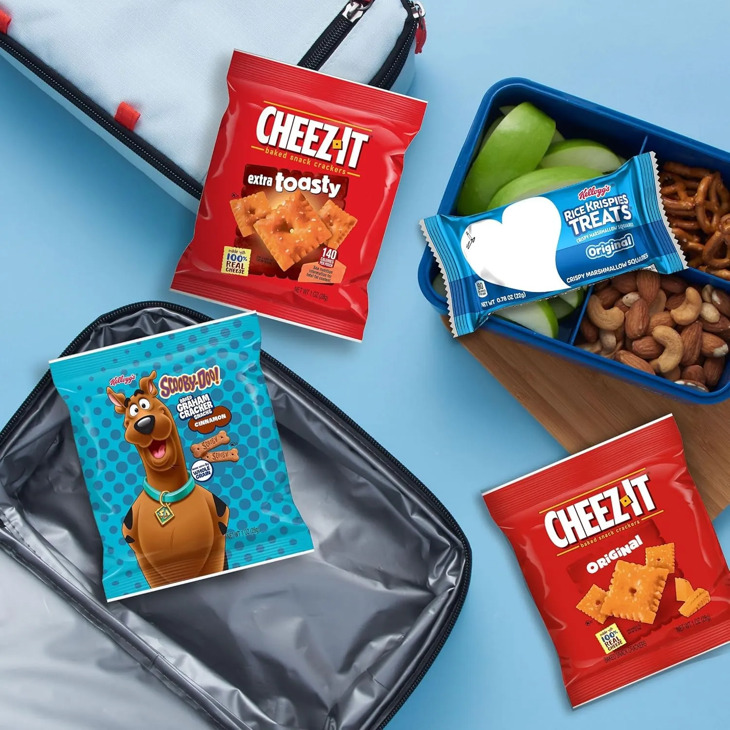 Kellogg's Cheez-It, Rice Krispies Treats & Scooby-Doo, Lunch Snacks, Bulk Variety Pack (42 Count)