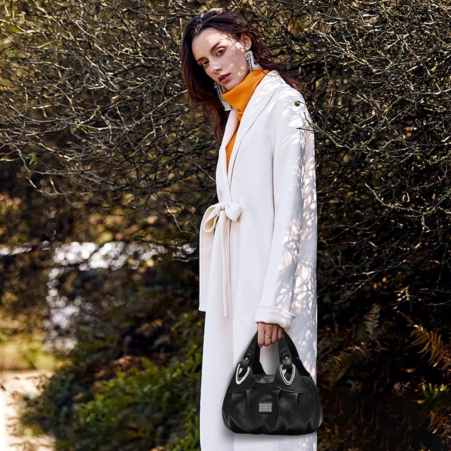 Ladies Fashion Handbags Elegant Top-handle Bags for Women Floral Shoulder Bags PU Leather