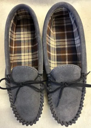 Ladies Suede Moccasin with Fabric Lining and Hard Sole | Grace
