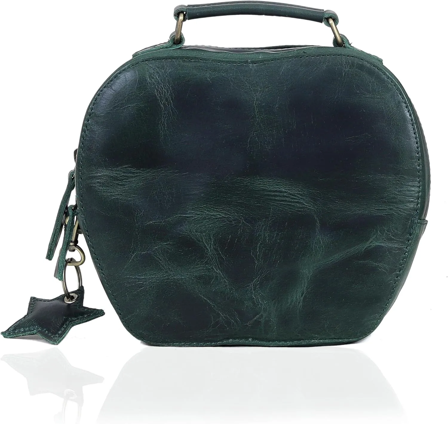 Leather Crossbody Bags for Women Trendy Looking Cross Body Shoulder Bag Designer Apple Purses (Green)