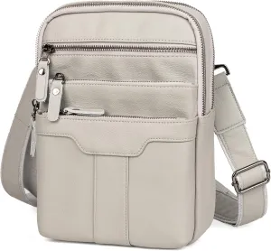 Leather Messenger Bag for Men, Small Leather Sling Shoulder Bag Messenger Pack for Men, Man Purse