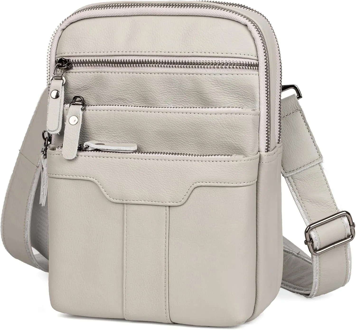 Leather Messenger Bag for Men, Small Leather Sling Shoulder Bag Messenger Pack for Men, Man Purse