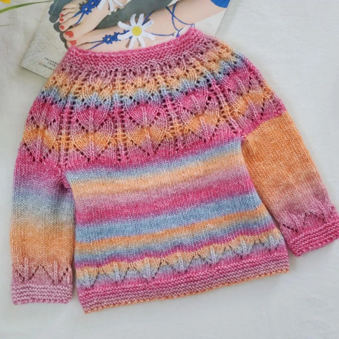 Multicolour Yarn for Crochet & Knitting - Gradient Rainbow, Soft Cake, 60% Cotton, 30% Acrylic, 10% Wool Blend - 100g Ball, Perfect for Scarves, Shawls & Garments (1155C, 3 Balls)
