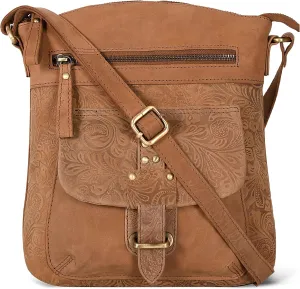 Oak Leathers Leather Crossbody Bag For Women With Adjustable Sling Strap - Medium Size Crossover Shoulder Handbag Purse