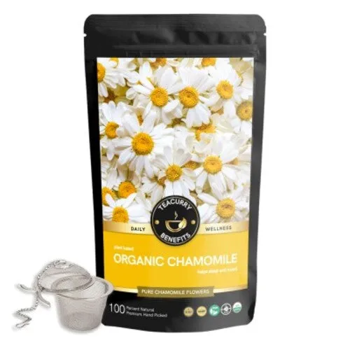 Organic Chamomile Tea (Certified Organic, Whole Flowers) - Detox Tea and Calming Tisane