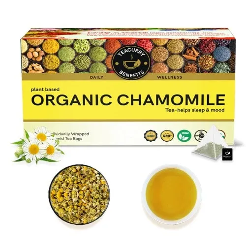 Organic Chamomile Tea (Certified Organic, Whole Flowers) - Detox Tea and Calming Tisane