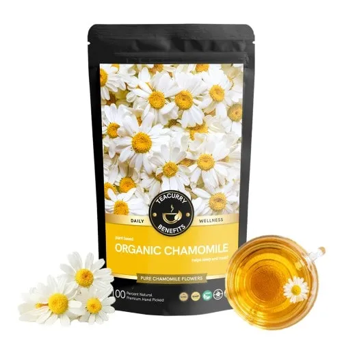 Organic Chamomile Tea (Certified Organic, Whole Flowers) - Detox Tea and Calming Tisane