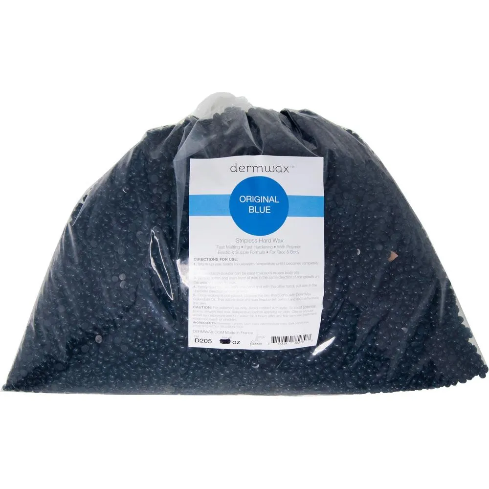 Original Blue Wax / Hard Wax Beads / 20 Lb. Bag by Dermwax
