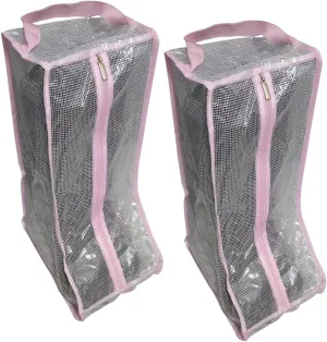 Portable Women Tall/Short Boots Storage Bags - 2 Packs Waterproof Tall/Short Boot Carry Bag for Travel and Daily Use