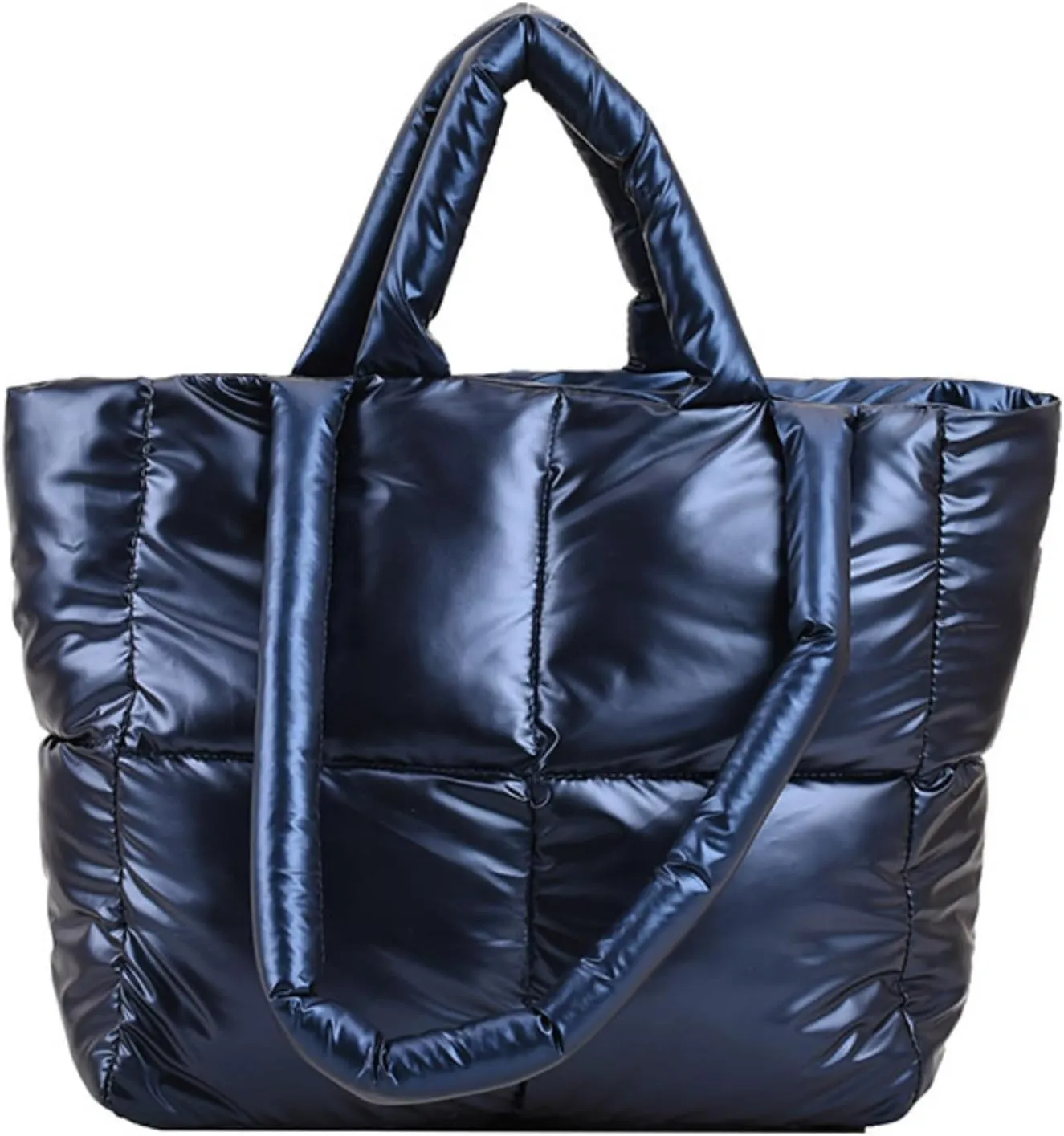 Puffy Tote Bag Padded Puffy Tote Lattice Handbags for Women Large Puffer Tote Bag Shoulder Bag Puffer Luxury Bags