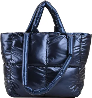 Puffy Tote Bag Padded Puffy Tote Lattice Handbags for Women Large Puffer Tote Bag Shoulder Bag Puffer Luxury Bags