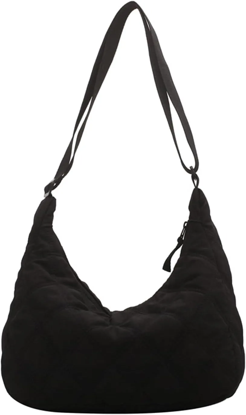 Quilted Bags For Women Crossbody Lightweight Padding Puffer Tote Bag Trendy Y2k Puffy Shoulder Bag Trendy Y2k Hobo Bag