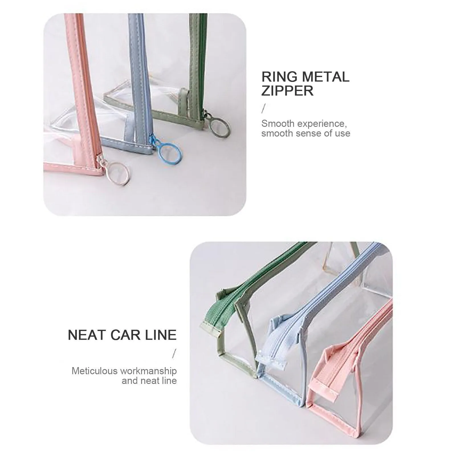 Realaiot Exam Transparent Pencil Case Office Student Pencil Cases School Supplies Kawaii Pen Box Astuccio Scuola Estuche Escolar