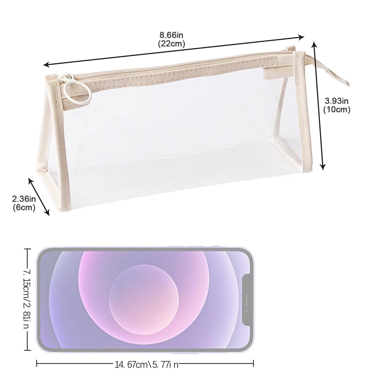 Realaiot Exam Transparent Pencil Case Office Student Pencil Cases School Supplies Kawaii Pen Box Astuccio Scuola Estuche Escolar
