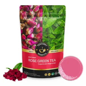 Rose Green Tea - Helps with Weight Loss, Skin Glow, Digestion