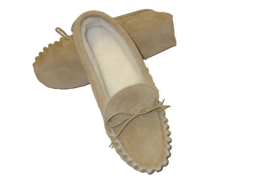 Sheepskin Lined Moccasin with Soft Sole | Shetland