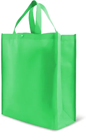 Simply Green Solutions - Reusable Grocery Bags, Durable Large Tote Bags, Shopping Bags for Groceries, Utility Tote, Reusable Gift Bags With Handles, 14 x 16.5 x 6, Pack of 10, Kelly Green