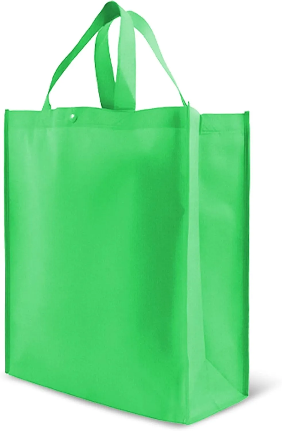 Simply Green Solutions - Reusable Grocery Bags, Durable Large Tote Bags, Shopping Bags for Groceries, Utility Tote, Reusable Gift Bags With Handles, 14 x 16.5 x 6, Pack of 10, Kelly Green