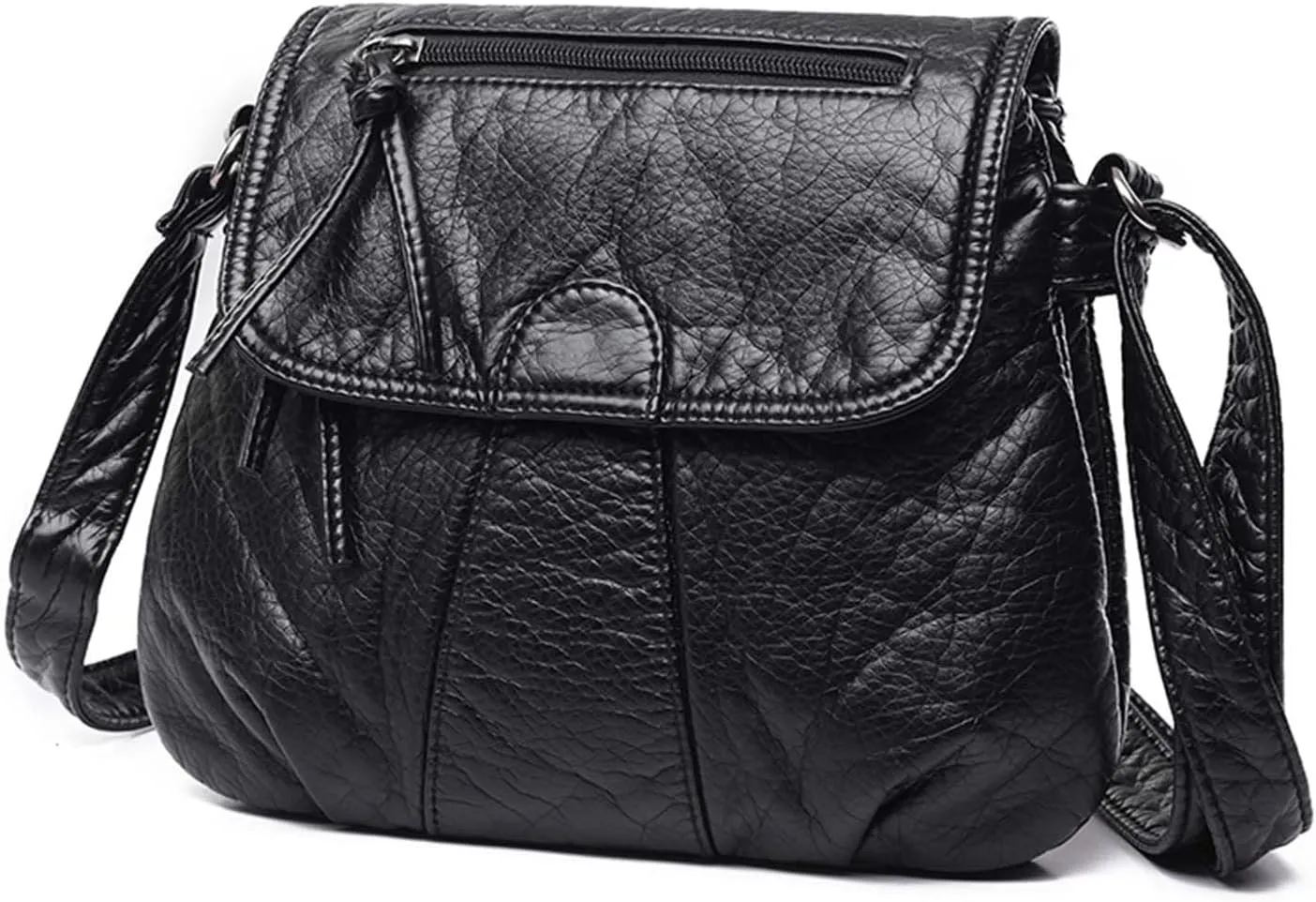 Small Crossbody Bags for Women, Black Crossbody Purses, Lightweight Crossbody Handbags, PU Soft Leather Cross-Body Purses