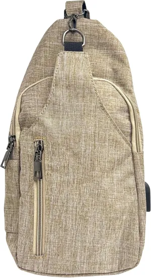 Sonoma Antitheft Daypack Crossbody Sling Backpack, USB Charging, Lightweight Day Pack for Travel, Hiking, Everyday, Regular Colorblock Tan