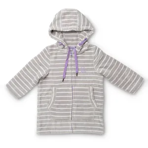 Swim Hoodie Grey with Purple Trims – Babies   Tots
