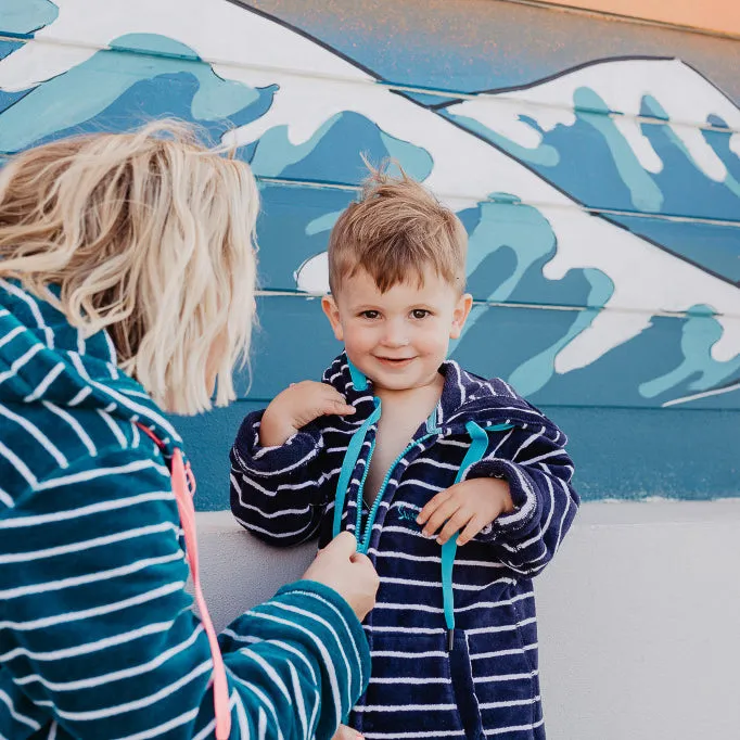 Swim Hoodie Navy with Blue Trims – Babies   Tots