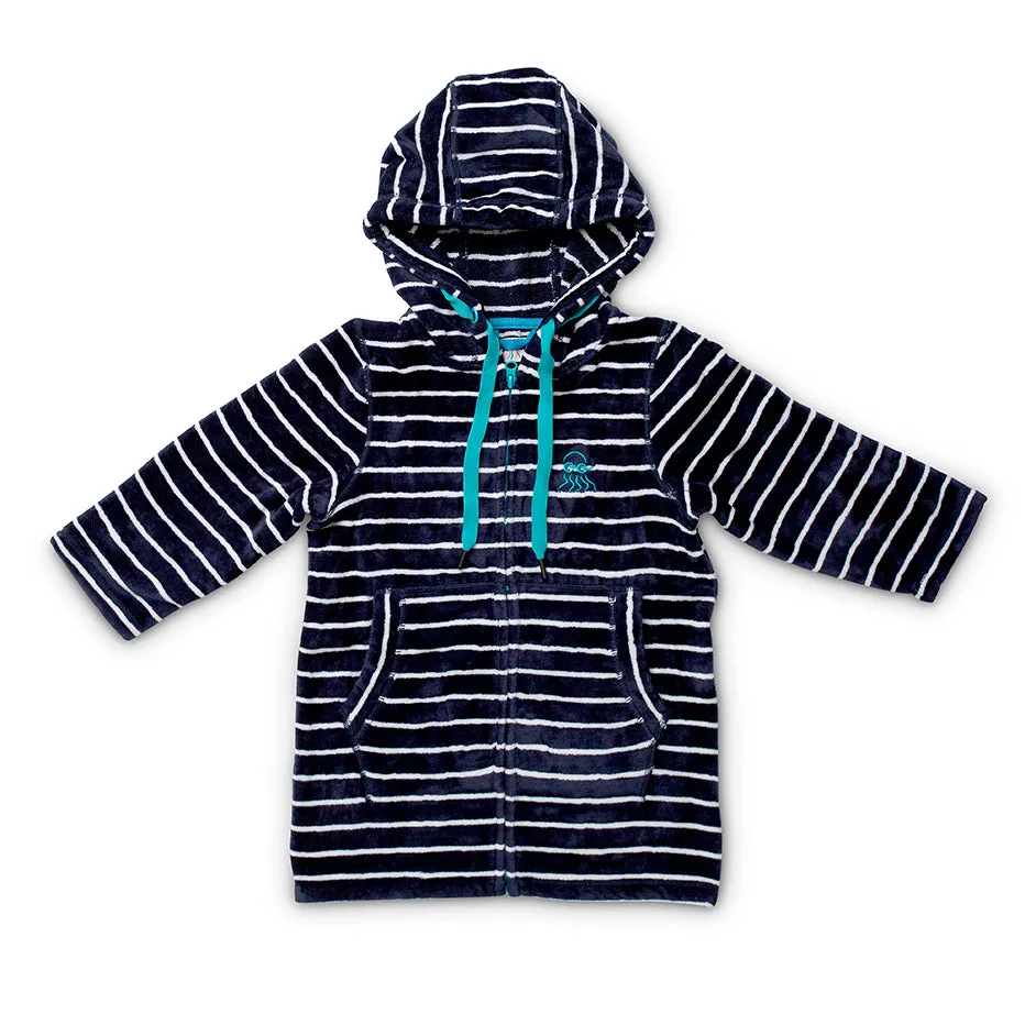 Swim Hoodie Navy with Blue Trims – Babies   Tots