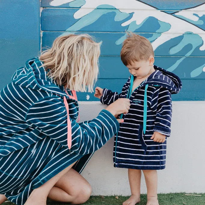 Swim Hoodie Navy with Blue Trims – Babies   Tots