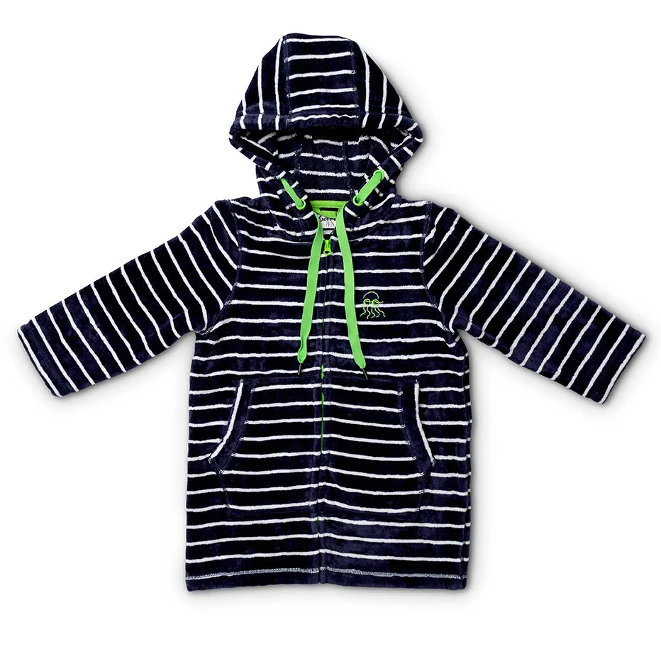 Swim Hoodie Navy with Green Trims – Babies   Tots