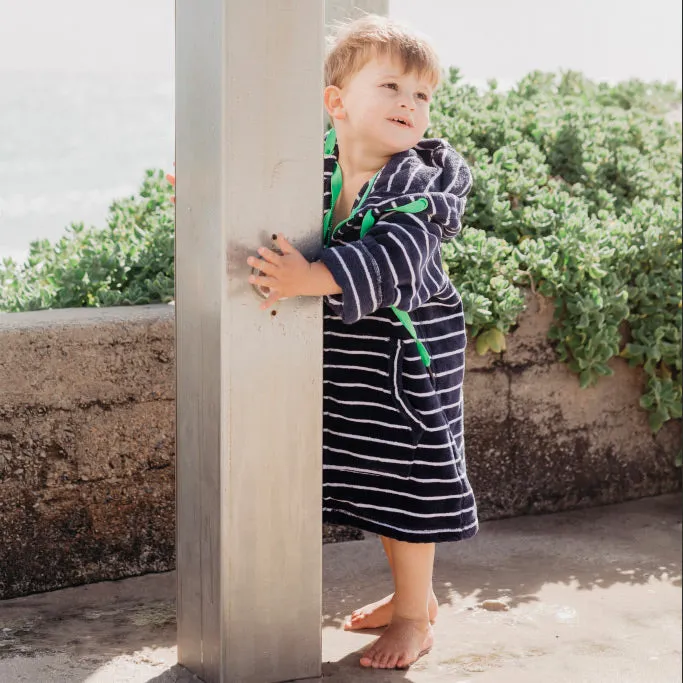 Swim Hoodie Navy with Green Trims – Babies   Tots