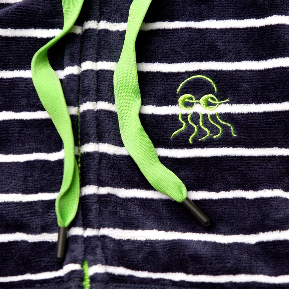 Swim Hoodie Navy with Green Trims – Babies   Tots