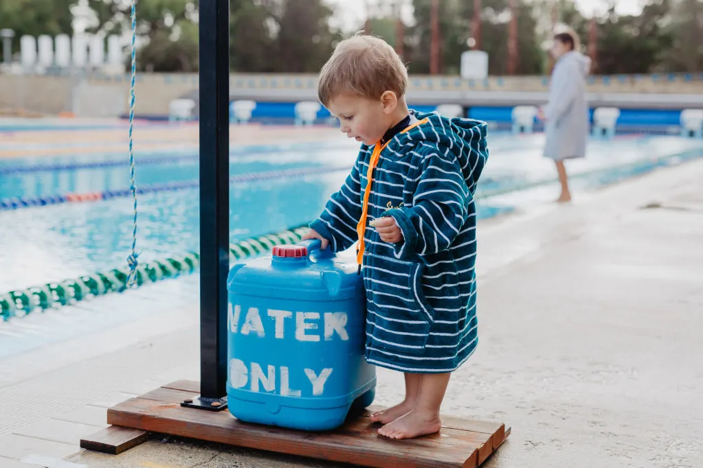 Swim Hoodie Turquoise Waters with Citrus Trim - Babies   Tots