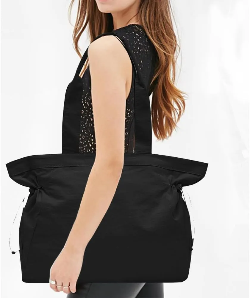 Tote Bags for Women 18L Side Cinch Hobo Bags Foldable Shopper Bag Shoulder Bag for Gym, Work, Travel