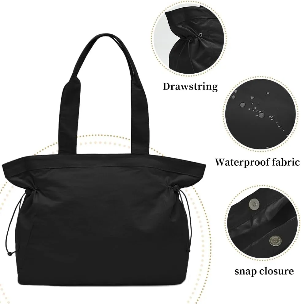 Tote Bags for Women 18L Side Cinch Hobo Bags Foldable Shopper Bag Shoulder Bag for Gym, Work, Travel